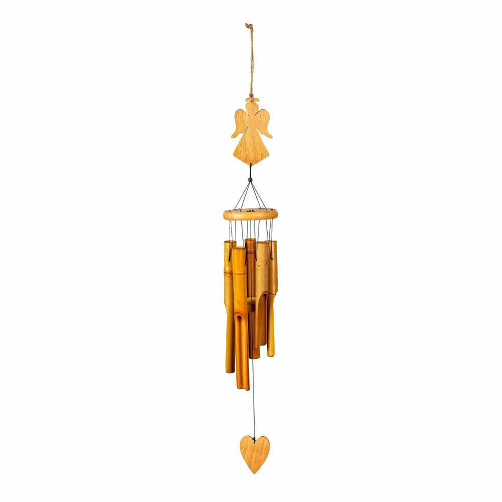 Memorial Wind Chime, Bamboo, Angel, 37" H
