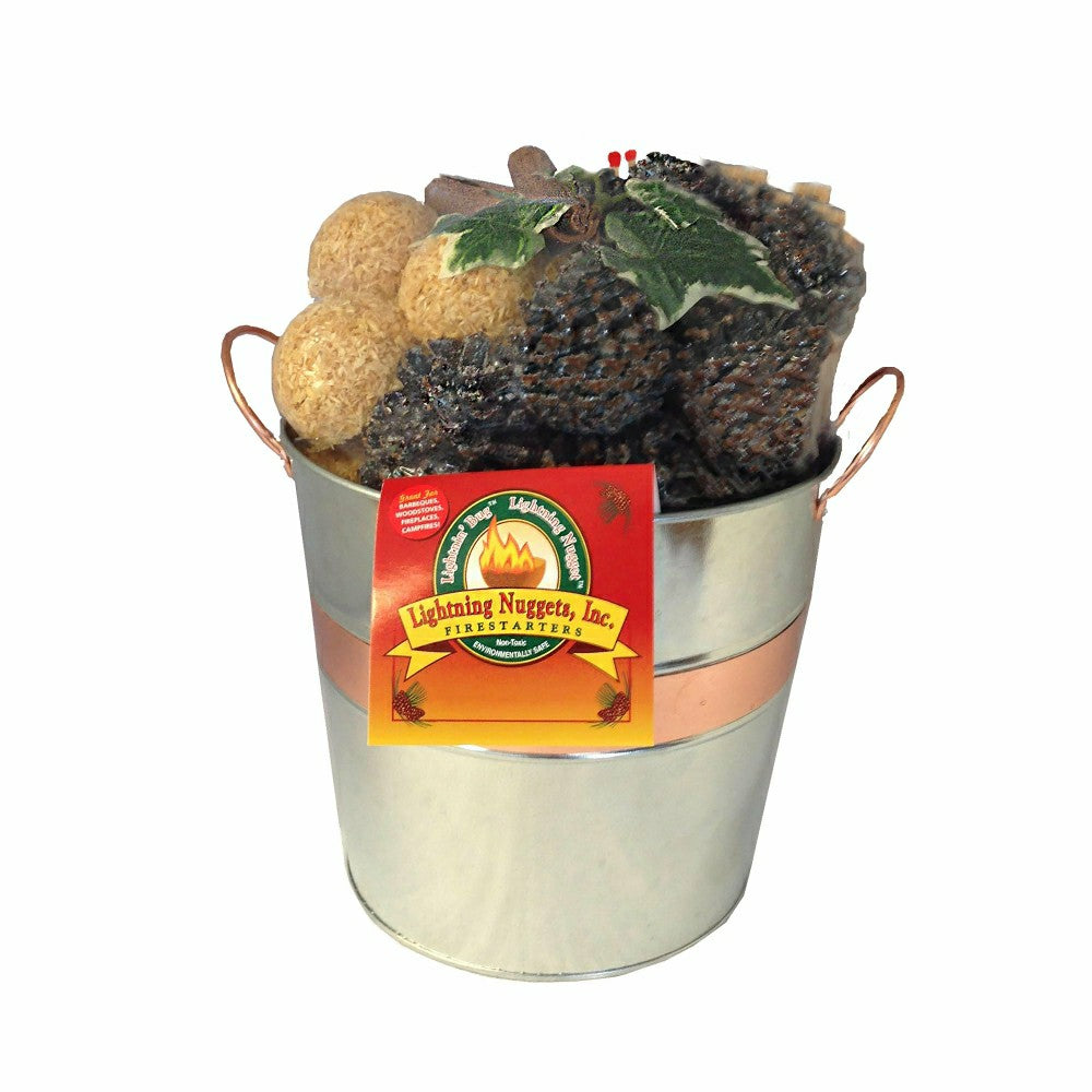 Fire Starter Gift Set in Galvanized Bucket