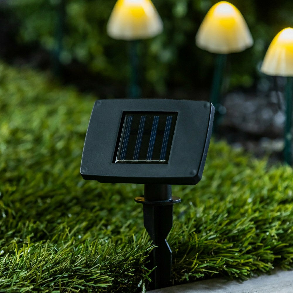 Solar Mushroom String Light Stakes