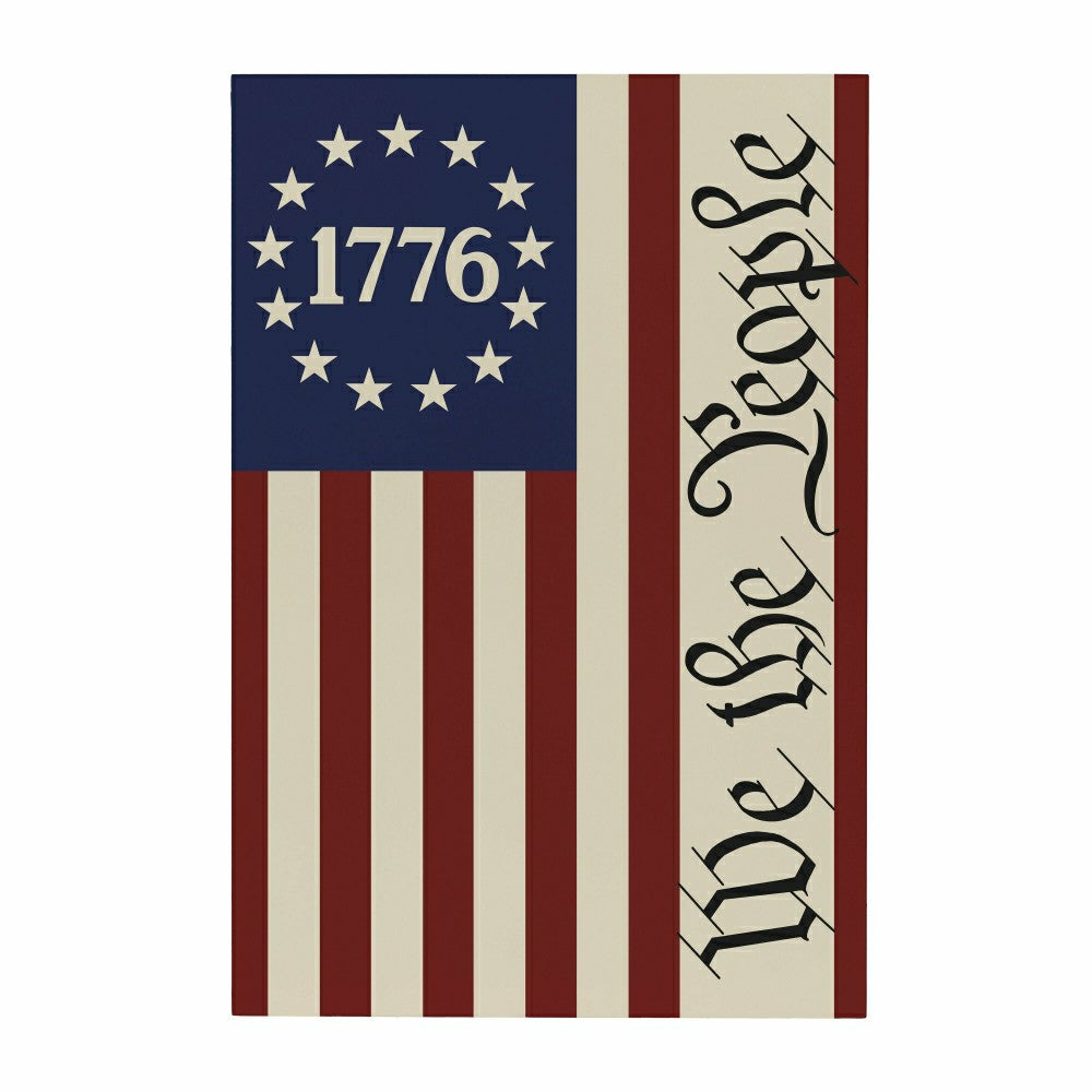 Red White & Bloom Indoor Wood Wall Décor, We The People, 24"x16"