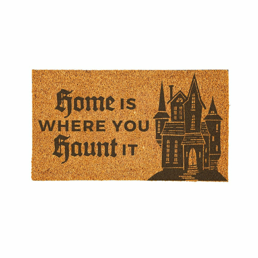 HALLOWEEN Coir Mat, "Home is WHERE YOU Haunt IT", 28"x16"