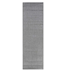 Plow & Hearth Synthetic Rugs | Indoor Living Veranda Textured Indoor/Outdoor Polypropylene Rug, 2'3" X 11'9" Runner - Black