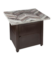 Plow & Hearth Fire Pits | Fireplace & Hearth Berwyn Outdoor Lp Gas Fire Pit With Printed Resin Mantel, 30"