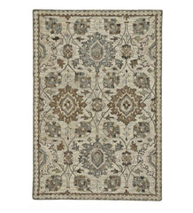 Plow & Hearth Hearth Rugs | Fireplace & Hearth Parkside Wool Medallion Rug, 3'6" X 5'6" - Natural