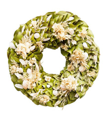 Plow & Hearth Home Accents | Indoor Living Handcrafted 18" Coastal Breeze Magnolia And Seashell Wreath