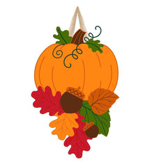 Plow & Hearth Home Accents | Indoor Living Fall Pumpkin And Leaves Door DÉCor
