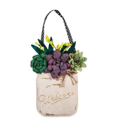 Plow & Hearth Home Accents | Indoor Living Succulents Mason Jar Door DÉCor