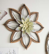 Plow & Hearth Home Accents | Indoor Living Wood And Metal Floral Wall DÉCor