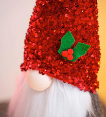 Plow & Hearth Home Accents | Indoor Living Holiday Sparkle Plush Gnome Table DÉCor, Set Of 2