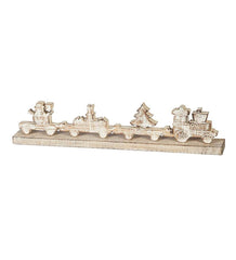 Plow & Hearth Fireplace & Mantel Décor | Fireplace & Hearth Wooden Holiday Train Tabletop DÉCor