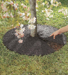 Plow & Hearth Gardenworks® | Yard & Garden Permanent Mulch Recycled Rubber Tree Ring, 36" Dia.