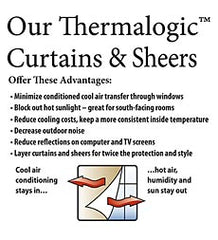 Plow & Hearth Insulated Curtains | Indoor Living Thermalogic™ Energy Efficient Insulated Solid Tab-Top Curtains