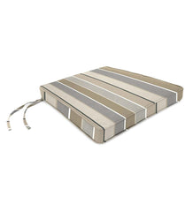 Plow & Hearth Outdoor Furniture Cushions | Outdoor Living Sunbrella Tapered Chair Cushion With Ties, 19" Front/17" Back X 18" X 3" - Bandana