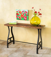 Plow & Hearth Accent Tables | Indoor Living Birmingham Console Table In Reclaimed Wood And Metal