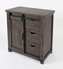 Plow & Hearth Accent Tables | Indoor Living Cape Charles Barn Door Wood Storage Cabinet With Barnwood Finish - Barnwood