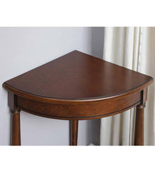 Plow & Hearth Accent Tables | Indoor Living Corner Table/Plant Stand - Antique White