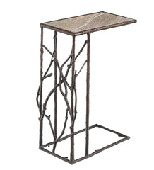 Plow & Hearth Accent Tables | Indoor Living Indoor/Outdoor Branchwater Pull-Up Table With Marble Top