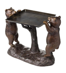 Plow & Hearth Accent Tables | Indoor Living Recycled Cast Aluminum Bear Cub Accent Table