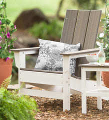 Plow & Hearth Adirondack Chairs | Outdoor Living May River Outdoor Seating Adirondack Chair - Coastal Gray/White