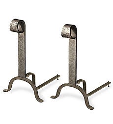 Plow & Hearth Andirons | Fireplace & Hearth Colonial Andirons - Vintage Iron