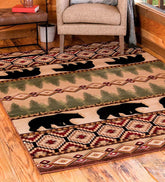 Plow & Hearth Area Rugs | Indoor Living Black Bear Lodge Rug