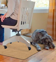 Plow & Hearth Area Rugs | Indoor Living Burbury Weave Desk Chair Mat - Chocolate
