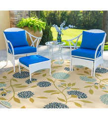 Plow & Hearth Area Rugs | Indoor Living Floral Surry Indoor/Outdoor Polypropylene Area Rug