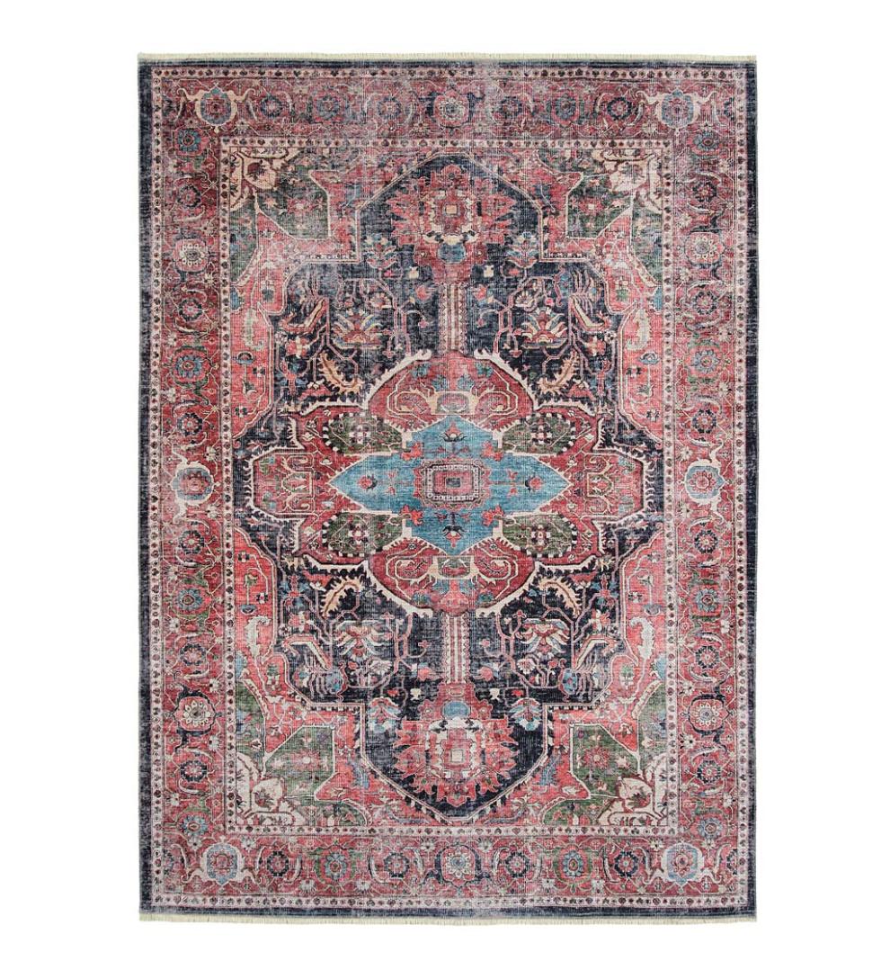 Plow & Hearth Area Rugs | Indoor Living Riverside Dusk Easy-Care Polyester Area Rug