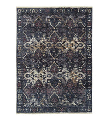 Plow & Hearth Area Rugs | Indoor Living Riverside Midnight Easy-Care Polyester Area Rug