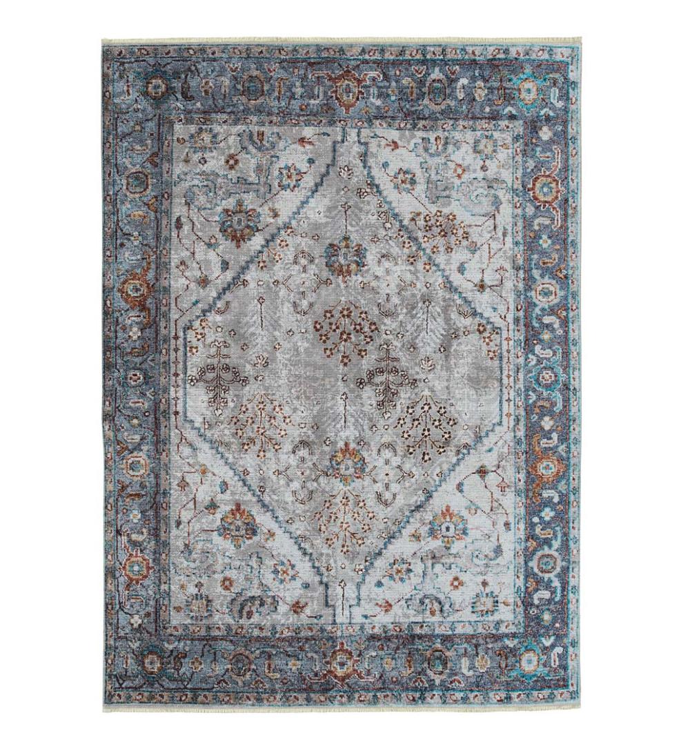 Plow & Hearth Area Rugs | Indoor Living Riverside Starlight Easy-Care Polyester Area Rug