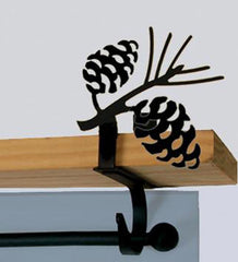 Plow & Hearth Bath Accessories | Indoor Living Usa-Made Wrought Iron Curtain Shelf Brackets - Bear