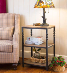 Plow & Hearth Bedroom Furniture | Indoor Living Deep Creek End Table With Shelves