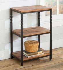 Plow & Hearth Bedroom Furniture | Indoor Living Deep Creek End Table With Shelves