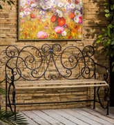 Plow & Hearth Benches & Chairs | Outdoor Living European Style Scroll Metal Garden Bench