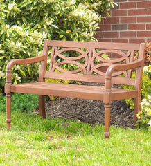 Plow & Hearth Benches & Chairs | Outdoor Living Hampton Eucalyptus Wood Garden Bench - Black