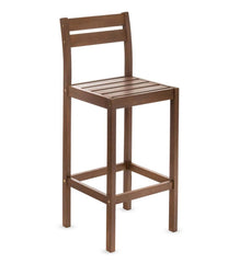 Plow & Hearth Benches & Chairs | Outdoor Living Lancaster Eucalyptus Outdoor Bar Set With Table And 2 Bar Stools, 3-Piece Set - Natural