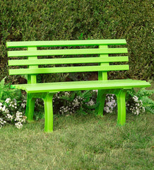Plow & Hearth Benches & Chairs | Outdoor Living Small 2-Seater Weatherproof Pvc Garden Bench - Apple
