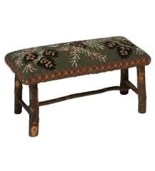 Plow & Hearth Benches | Indoor Living Pine Cone Upholstered Bench