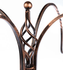 Plow & Hearth Bird Feeders | Yard & Garden Bird Feeding Station With Five Hooks And Two Platform Feeders - Black