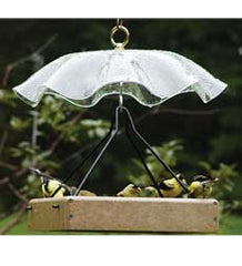 Plow & Hearth Bird Feeders | Yard & Garden Clear Acrylic Hanging Weather Guard Rain Umbrella For Bird Feeders