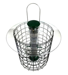 Plow & Hearth Bird Feeders | Yard & Garden Domed Squirrel-Proof Cage Bird Feeder