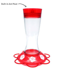 Plow & Hearth Bird Feeders | Yard & Garden Garnet 20-Ounce Glass-Bottle Hummingbird Feeder