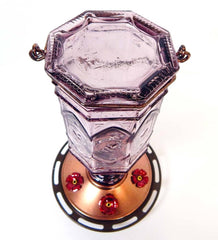 Plow & Hearth Bird Feeders | Yard & Garden Jewel Vintage Style 20-Ounce Hummingbird Feeder - Amethyst