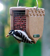 Plow & Hearth Bird Feeders | Yard & Garden Recycled Poly-Lumber Acorn-Shaped Peanut Bird Feeder - Brown