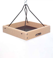 Plow & Hearth Bird Feeders | Yard & Garden Recycled Poly-Lumber Hanging Tray Platform Bird Feeder