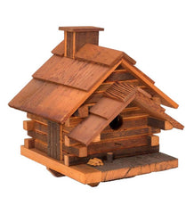 Plow & Hearth Birdhouses | Yard & Garden Conestoga Log Cabin Birdhouse, Made In Usa