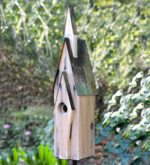 Plow & Hearth Birdhouses | Yard & Garden Graceland Cypress And Copper Birdhouse - White