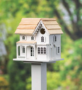 Plow & Hearth Birdhouses | Yard & Garden Madison Farmhouse Lighted Birdhouse And Pedestal Pole Set