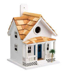 Plow & Hearth Birdhouses | Yard & Garden Paradise Palms Lighted Beach Cottage Birdhouse - White