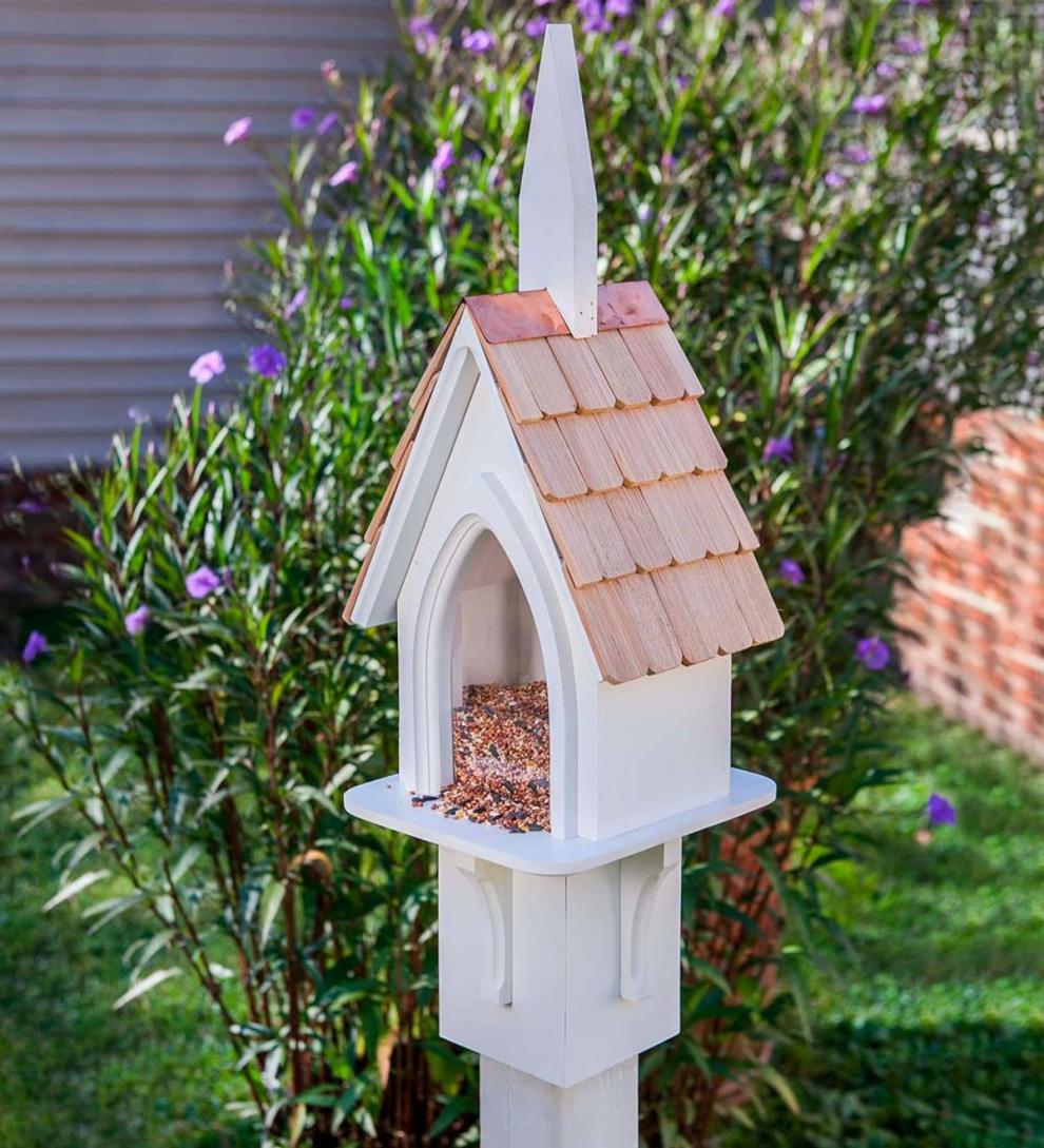 Plow & Hearth Birdhouses | Yard & Garden Parish Picnic Cypress And Pvc Bird Feeder